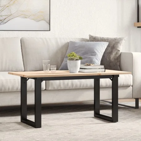 Mesa de centro marco O madera maciza pino y acero 100x50x45 cm de , Mesas de cocina y de comedor - Ref: Foro24-3282666, Preci...