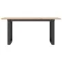 Mesa de centro marco O madera maciza pino y acero 100x50x45 cm de , Mesas de cocina y de comedor - Ref: Foro24-3282666, Preci...