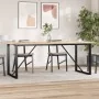 Mesa de comedor marco O madera maciza pino y acero 200x100x75cm by , Kitchen and dining tables - Ref: Foro24-3282679, Price: ...