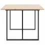 Mesa de comedor marco O madera maciza pino y acero 200x100x75cm by , Kitchen and dining tables - Ref: Foro24-3282679, Price: ...
