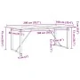 Mesa de comedor marco O madera maciza pino y acero 200x100x75cm by , Kitchen and dining tables - Ref: Foro24-3282679, Price: ...