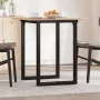 Mesa de comedor marco O madera maciza pino y acero 60x60x75 cm by , Kitchen and dining tables - Ref: Foro24-3282670, Price: 8...