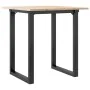 Mesa de comedor marco O madera maciza pino y acero 60x60x75 cm by , Kitchen and dining tables - Ref: Foro24-3282670, Price: 8...