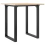 Mesa de comedor marco O madera maciza pino y acero 60x60x75 cm by , Kitchen and dining tables - Ref: Foro24-3282670, Price: 8...