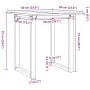 Mesa de comedor marco O madera maciza pino y acero 60x60x75 cm by , Kitchen and dining tables - Ref: Foro24-3282670, Price: 8...