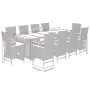 Set de comedor de jardín 11 pzas y cojines ratán sintético gris von , Gartensets - Ref: Foro24-3277552, Preis: 1,00 €, Rabatt: %