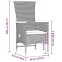 Set de comedor de jardín 11 pzas y cojines ratán sintético gris von , Gartensets - Ref: Foro24-3277552, Preis: 1,00 €, Rabatt: %