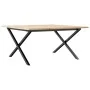 Mesa de centro marco X madera maciza pino y acero 90x90x45 cm de , Mesas de cocina y de comedor - Ref: Foro24-3282687, Precio...