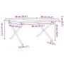 Mesa de centro marco X madera maciza pino y acero 90x90x45 cm de , Mesas de cocina y de comedor - Ref: Foro24-3282687, Precio...