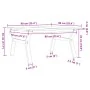 Mesa de centro marco Y madera maciza pino y acero 90x90x45 cm von , Küchen- und Esstische - Ref: Foro24-3282709, Preis: 98,88...