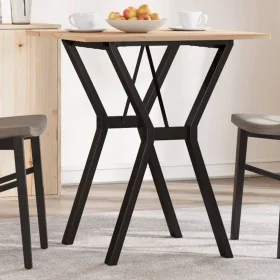 Mesa de comedor marco Y madera maciza pino y acero 60x60x75 cm by , Kitchen and dining tables - Ref: Foro24-3282714, Price: 7...