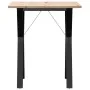 Mesa de comedor marco Y madera maciza pino y acero 60x60x75 cm de , Mesas de cocina y de comedor - Ref: Foro24-3282714, Preci...
