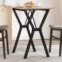 Mesa de comedor marco Y madera maciza pino y acero 80x50x75 cm by , Kitchen and dining tables - Ref: Foro24-3282716, Price: 8...