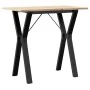 Mesa de comedor marco Y madera maciza pino y acero 80x50x75 cm by , Kitchen and dining tables - Ref: Foro24-3282716, Price: 8...