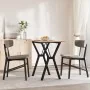 Mesa de comedor marco Y madera maciza pino y acero 80x50x75 cm by , Kitchen and dining tables - Ref: Foro24-3282716, Price: 8...