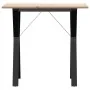 Mesa de comedor marco Y madera maciza pino y acero 80x50x75 cm by , Kitchen and dining tables - Ref: Foro24-3282716, Price: 8...