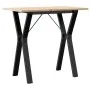 Mesa de comedor marco Y madera maciza pino y acero 80x50x75 cm by , Kitchen and dining tables - Ref: Foro24-3282716, Price: 8...