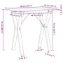 Mesa de comedor marco Y madera maciza pino y acero 80x50x75 cm by , Kitchen and dining tables - Ref: Foro24-3282716, Price: 8...