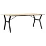 Mesa de comedor marco Y madera maciza pino y acero 200x100x75cm by , Kitchen and dining tables - Ref: Foro24-3282723, Price: ...