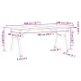Mesa de comedor marco Y madera maciza pino y acero 200x100x75cm by , Kitchen and dining tables - Ref: Foro24-3282723, Price: ...