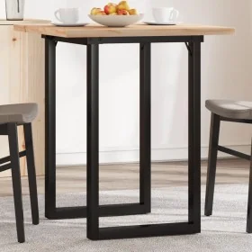 Mesa de comedor marco O madera maciza pino y acero 70x70x75,5cm von , Küchen- und Esstische - Ref: Foro24-3282737, Preis: 90,...