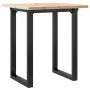 Mesa de comedor marco O madera maciza pino y acero 70x70x75,5cm by , Kitchen and dining tables - Ref: Foro24-3282737, Price: ...