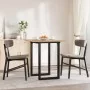 Mesa de comedor marco O madera maciza pino y acero 70x70x75,5cm by , Kitchen and dining tables - Ref: Foro24-3282737, Price: ...