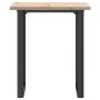 Mesa de comedor marco O madera maciza pino y acero 70x70x75,5cm by , Kitchen and dining tables - Ref: Foro24-3282737, Price: ...