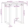 Mesa de comedor marco O madera maciza pino y acero 70x70x75,5cm by , Kitchen and dining tables - Ref: Foro24-3282737, Price: ...