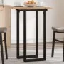 Mesa de comedor marco O madera maciza pino y acero 50x50x75,5cm de , Mesas de cocina y de comedor - Ref: Foro24-3282735, Prec...