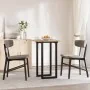 Mesa de comedor marco O madera maciza pino y acero 50x50x75,5cm de , Mesas de cocina y de comedor - Ref: Foro24-3282735, Prec...