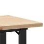 Mesa de comedor marco O madera maciza pino y acero 50x50x75,5cm de , Mesas de cocina y de comedor - Ref: Foro24-3282735, Prec...