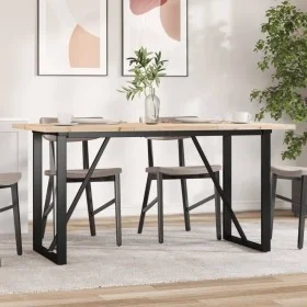 Mesa de comedor marco O madera maciza pino acero 140x80x75,5 cm von , Küchen- und Esstische - Ref: Foro24-3282742, Preis: 153...