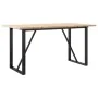 Mesa de comedor marco O madera maciza pino acero 140x80x75,5 cm by , Kitchen and dining tables - Ref: Foro24-3282742, Price: ...