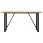 Mesa de comedor marco O madera maciza pino acero 140x80x75,5 cm by , Kitchen and dining tables - Ref: Foro24-3282742, Price: ...