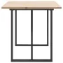 Mesa de comedor marco O madera maciza pino acero 140x80x75,5 cm by , Kitchen and dining tables - Ref: Foro24-3282742, Price: ...