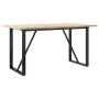 Mesa de comedor marco O madera maciza pino acero 140x80x75,5 cm by , Kitchen and dining tables - Ref: Foro24-3282742, Price: ...
