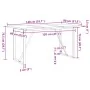 Mesa de comedor marco O madera maciza pino acero 140x80x75,5 cm by , Kitchen and dining tables - Ref: Foro24-3282742, Price: ...