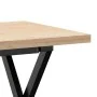 Mesa de centro marco X madera maciza pino y acero 100x50x45,5cm de , Mesas de cocina y de comedor - Ref: Foro24-3282754, Prec...