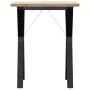 Mesa de comedor marco Y madera maciza pino y acero 60x60x75,5cm by , Kitchen and dining tables - Ref: Foro24-3282780, Price: ...