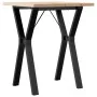 Mesa de comedor marco Y madera maciza pino y acero 60x60x75,5cm by , Kitchen and dining tables - Ref: Foro24-3282780, Price: ...
