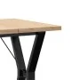 Mesa de comedor marco Y madera maciza pino y acero 60x60x75,5cm by , Kitchen and dining tables - Ref: Foro24-3282780, Price: ...