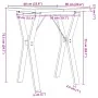 Mesa de comedor marco Y madera maciza pino y acero 60x60x75,5cm by , Kitchen and dining tables - Ref: Foro24-3282780, Price: ...