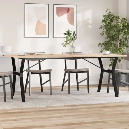 Mesa de comedor marco Y madera maciza pino acero 200x100x75,5cm von , Küchen- und Esstische - Ref: Foro24-3282789, Preis: 218...