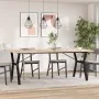 Mesa de comedor marco Y madera maciza pino acero 200x100x75,5cm von , Küchen- und Esstische - Ref: Foro24-3282789, Preis: 218...