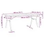 Mesa de comedor marco Y madera maciza pino acero 200x100x75,5cm von , Küchen- und Esstische - Ref: Foro24-3282789, Preis: 218...
