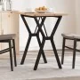 Mesa de comedor marco Y madera maciza pino y acero 80x50x75,5cm de , Mesas de cocina y de comedor - Ref: Foro24-3282782, Prec...