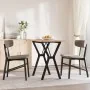 Mesa de comedor marco Y madera maciza pino y acero 80x50x75,5cm de , Mesas de cocina y de comedor - Ref: Foro24-3282782, Prec...