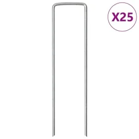 Clavijas de tierra forma U 25 uds acero galvanizado 15x3,5 cm von , Zeltzubehör - Ref: Foro24-4009359, Preis: 12,27 €, Rabatt: %