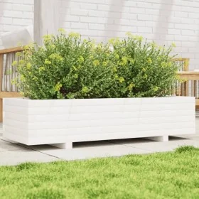 Jardinera de madera maciza de pino blanco 110x40x26,5 cm de , Maceteros y jardineras - Ref: Foro24-847339, Precio: 112,77 €, ...